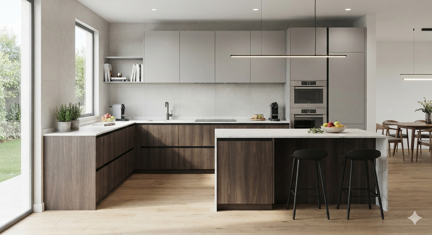 Cocina moderna diseñada y fabricada por MADIMOF